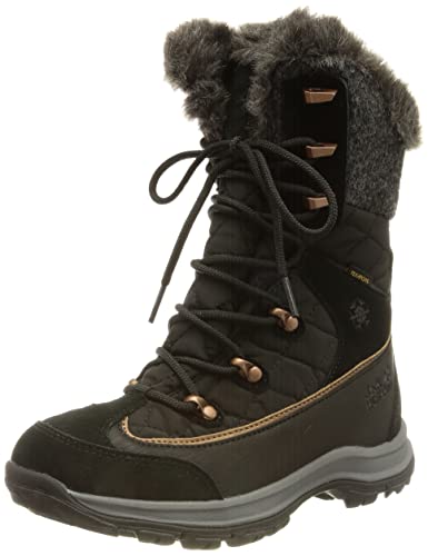Jack Wolfskin Damen Aspen Texapore HIGH W Schneestiefel, Black/Dark Grey, 38 EU von Jack Wolfskin
