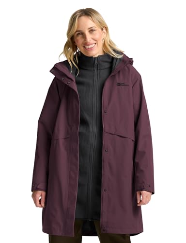 Jack Wolfskin Damen BAYLIGHT 3IN1 Coat W Mantel, Amaranth, L von Jack Wolfskin