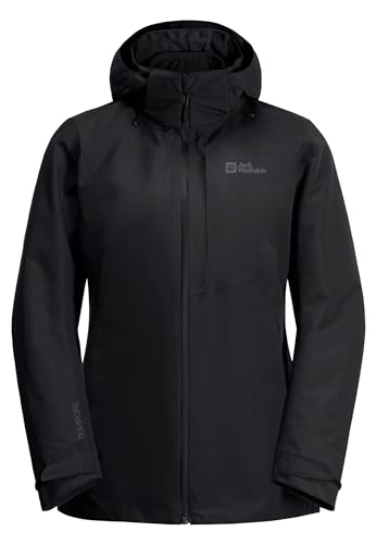 Jack Wolfskin Damen Bergland 3In1 Jacke, Black, M von Jack Wolfskin