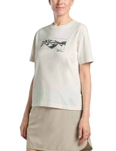 Jack Wolfskin Damen Cordillera T W T-Shirt, Mountain Cotton White, M von Jack Wolfskin