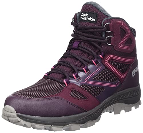 Jack Wolfskin Damen Downhill Texapore MID W Outdoorschuhe, Burgundy/pink, 39.5 EU von Jack Wolfskin