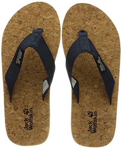 Jack Wolfskin Damen Ecostride 2 Slipper W Sandale, Blue/Cork, 37 EU von Jack Wolfskin