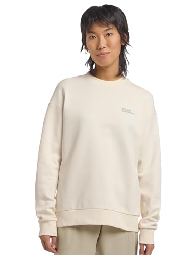 Jack Wolfskin Damen Essential Crewneck W Pullover, Cotton White, XXL Jack Wolfskin Damen Essential Crewneck W Pullover, Cotton White, XXL von Jack Wolfskin