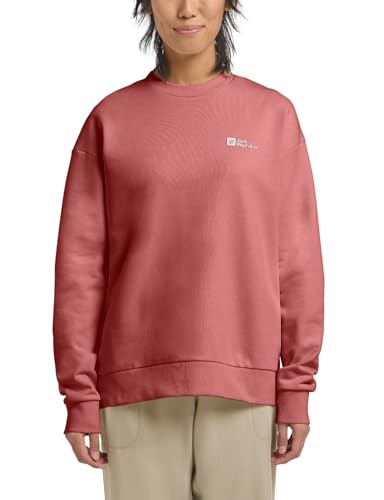 Jack Wolfskin Damen Essential Crewneck W Pullover, Mineral red, L von Jack Wolfskin