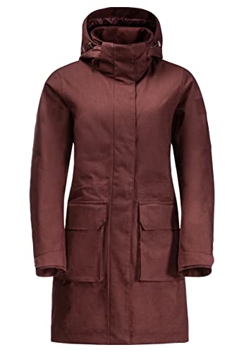 Jack Wolfskin Damen Fierce Wind Parka, Cordovan Red, M von Jack Wolfskin