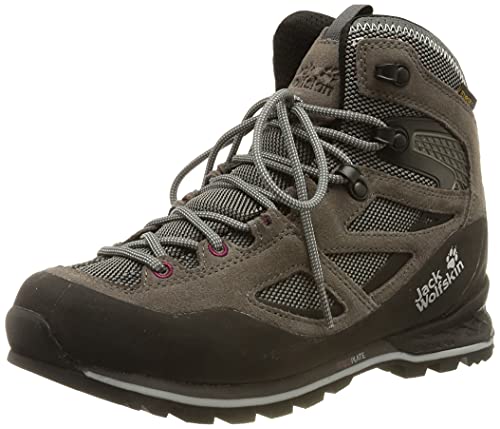 Jack Wolfskin Damen Force Crest Texapore Mid Walking Schuh, Tarmac Grey Pink, 39.5 EU von Jack Wolfskin