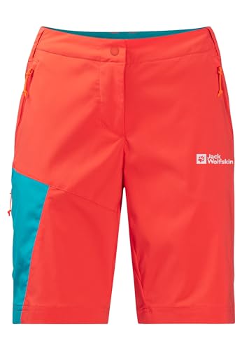 Jack Wolfskin Damen Glastal Shorts, Tango Orange, 44 von Jack Wolfskin