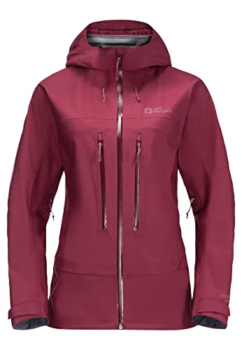 Jack Wolfskin Damen Kammweg 3L Jacke, Sangria Red, L von Jack Wolfskin