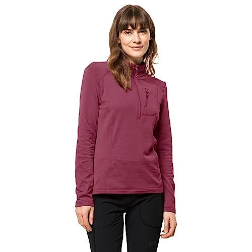 Jack Wolfskin Damen Kolbenberg Fleecejacke, Sangria Red, L von Jack Wolfskin