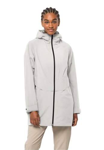 Jack Wolfskin Damen Mainkai Long Jacke, Silver Cloud, S von Jack Wolfskin