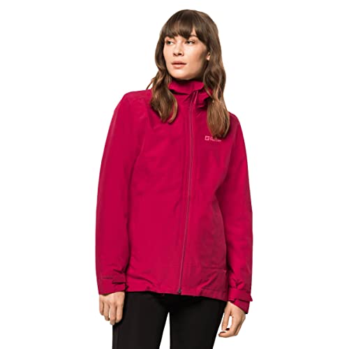 Jack Wolfskin Damen Moonrise 3In1 Jacke, Cranberry, S von Jack Wolfskin