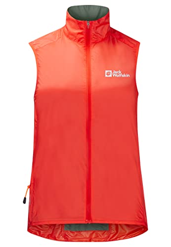 Jack Wolfskin Damen Morobbia Wind Weste, Tango Orange, 48 von Jack Wolfskin