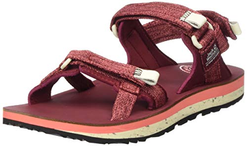 Jack Wolfskin Damen OUTFRESH Deluxe W Sport Sandalen, Rot (Cabernet/Champagne 2136), 39.5 EU von Jack Wolfskin