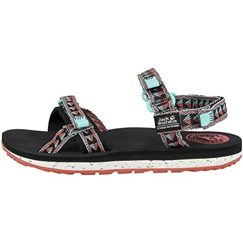 Jack Wolfskin Damen OUTFRESH W Sport Sandalen, Schwarz (Black/Aquamarine 6089), 40.5 EU von Jack Wolfskin