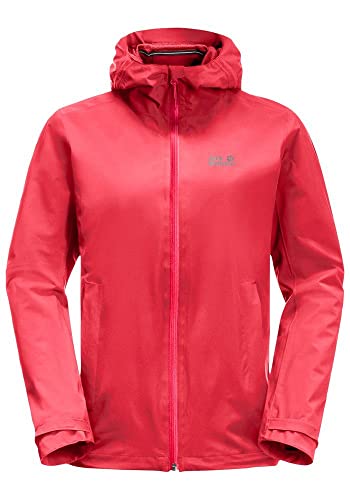 Jack Wolfskin Damen Pack & Go Shell Jacke, Adrenaline Red, 48 von Jack Wolfskin