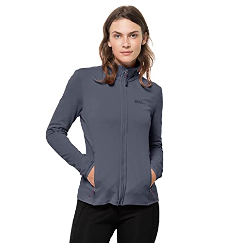 Jack Wolfskin Damen Peak Grid Fleecejacke, Sangria Rot, XS von Jack Wolfskin