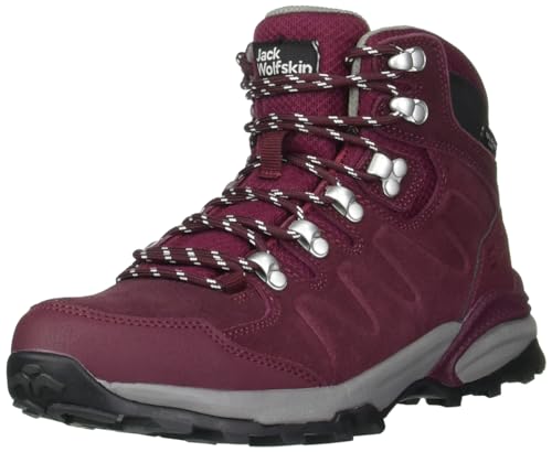 Jack Wolfskin Damen Refugio Texapore MID W Wanderschuh, Dark Maroon, 39.5 EU von Jack Wolfskin