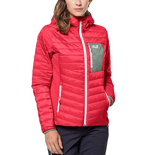 Jack Wolfskin Damen Routeburn W Jacket Oberbekleidung, Tulip Red, L EU von Jack Wolfskin