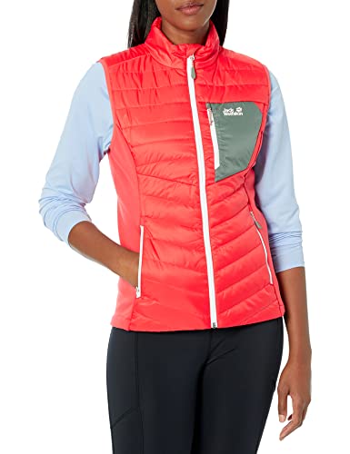 Jack Wolfskin Damen Routeburn Weste W Oberbekleidung, Tulpe, Rot, XL von Jack Wolfskin