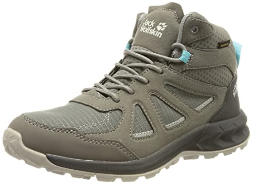 Jack Wolfskin Damen Woodland 2 Texapore Mid W Sneaker, Grey/Light Blue, 38 EU von Jack Wolfskin