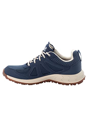 Jack Wolfskin Damen Woodland 2 Texapore Low W Sneaker, Dark Blue/Beige, 37.5 EU von Jack Wolfskin