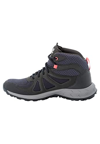 Jack Wolfskin Damen Woodland 2 Texapore Mid W Sneaker, Dark Blue/Pink, 38 EU von Jack Wolfskin