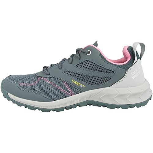 Jack Wolfskin Damen Woodland Vent Low Walking-Schuh, Grey Rose, 35 EU von Jack Wolfskin