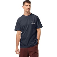 Jack Wolfskin Discover T-Shirt Men Herren T-shirt aus Bio-Baumwolle 3XL blau night blue von Jack Wolfskin