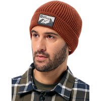 Jack Wolfskin EDO Badge Beanie Strickmütze one size carmine carmine von Jack Wolfskin