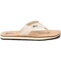 Jack Wolfskin Ecostride 2 Slipper Men Zehentrenner Mit Korksohle Herren 42 braun natural / cork von Jack Wolfskin