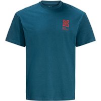 Jack Wolfskin Eschenheimer Back T-Shirt Unisex T-shirt aus Bio-Baumwolle S blue daze blue daze von Jack Wolfskin