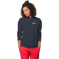 Jack Wolfskin Essential Crewneck Women Sweatshirt aus Bio-Baumwolle M blue night blue von Jack Wolfskin
