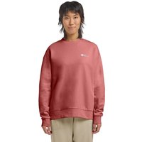 Jack Wolfskin Essential Crewneck Women Sweatshirt aus Bio-Baumwolle M red mineral red von Jack Wolfskin