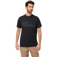 Jack Wolfskin Essential Logo T-Shirt Men T-Shirt aus Bio-Baumwolle Herren L schwarz black von Jack Wolfskin