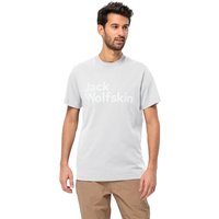 Jack Wolfskin Essential Logo T-Shirt Men T-Shirt aus Bio-Baumwolle Herren S white white von Jack Wolfskin
