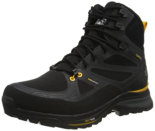 Jack Wolfskin Herren Force Trekker Texapore Mid M, Black / Burly Yellow Xt, 45.5 EU von Jack Wolfskin