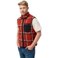 Jack Wolfskin Felslicht Check Vest Men Fleeceweste Herren M red intense rust von Jack Wolfskin