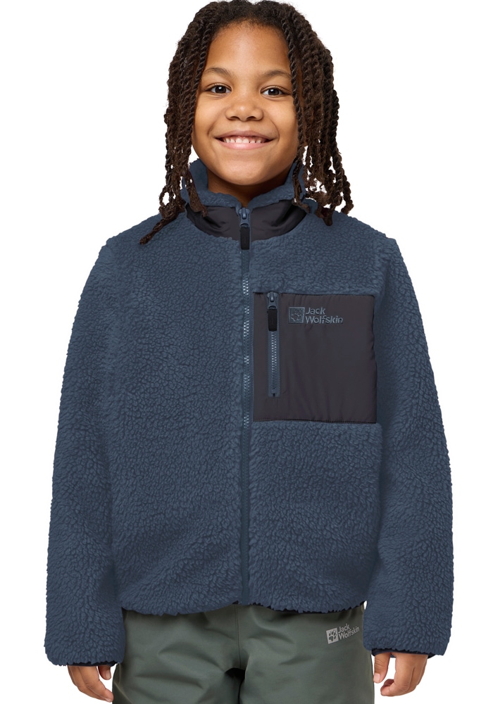 Jack Wolfskin Fleecejacke "ICE CURL JACKET K" Wärmend, winddicht, Übergangsjacke für Kinder von Jack Wolfskin