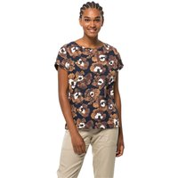 Jack Wolfskin Florell T-Shirt Women Damen T-shirt aus Bio-Baumwolle M blau night blue all over von Jack Wolfskin