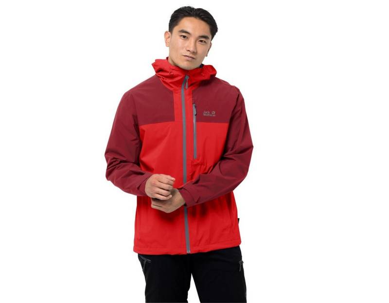 Jack Wolfskin Funktionsjacke Go Hike (wind-/wasserdicht) rot Herren von Jack Wolfskin