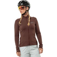 Jack Wolfskin Gravex Thermo FZ Women Fahrrad-Fleecejacke Damen L braun dark rust von Jack Wolfskin