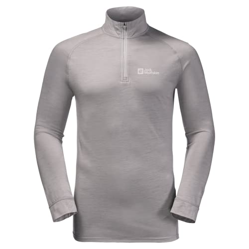 Jack Wolfskin Herren Alpspitze Sweatshirt, Medium Grey Heather, M von Jack Wolfskin