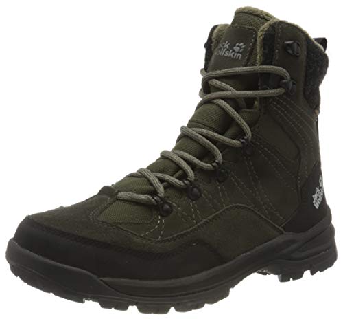 Jack Wolfskin Herren Aspen Texapore HIGH M Schneestiefel, Dark Moss/Black, 42.5 EU von Jack Wolfskin