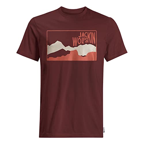 Jack Wolfskin Herren Ausblick T-Shirt, Cordovan Red, M von Jack Wolfskin