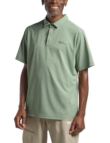 Jack Wolfskin Herren DELGAMI Polo M T-Shirt, Eucalyptus, XXL von Jack Wolfskin