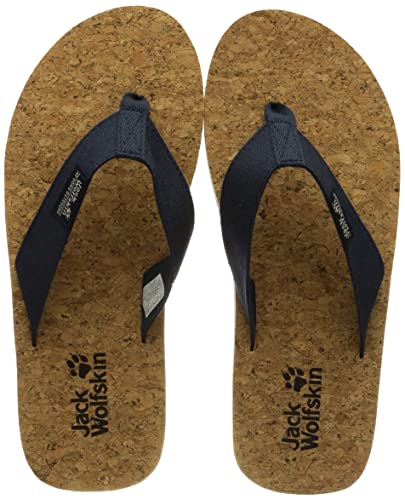 Jack Wolfskin Herren Ecostride 2 Slipper M Sandale, Blue/Cork, 39.5 EU von Jack Wolfskin