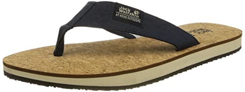 Jack Wolfskin Herren Ecostride 2 Slipper M Sandale, Blue/Cork, 39.5 EU von Jack Wolfskin