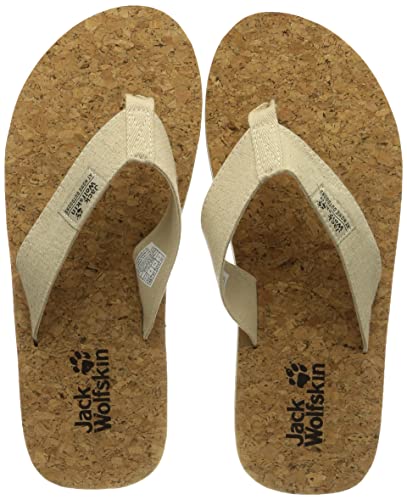 Jack Wolfskin Herren Ecostride 2 Slipper M Sandale, Natural/Cork, 39.5 EU von Jack Wolfskin