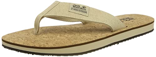 Jack Wolfskin Herren Ecostride 2 Slipper M Sandale, Natural/Cork, 42 EU von Jack Wolfskin