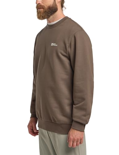 Jack Wolfskin Herren Essential Crewneck M Pullover, Cold Coffee, L von Jack Wolfskin
